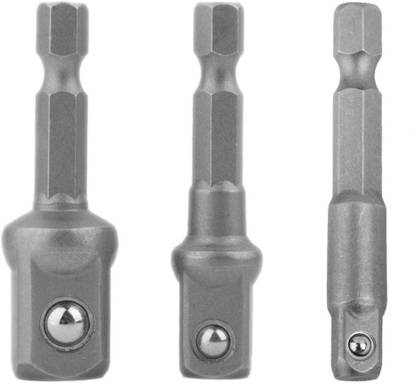 NITYA Drill Socket Extension Bit Adaptor Set - Pack of 3 Piece Hex Drive Power Drill Socket Extension Bit Adaptor Set - Pack of 3 Piece