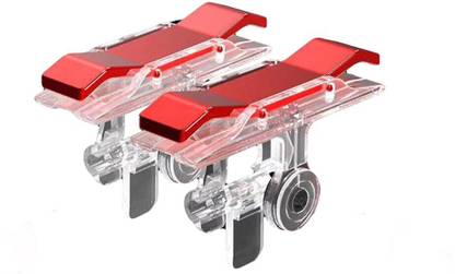 NICK JONES Wireless Game Trigger For Android ,Portable / Cool Game Trigger PUBG red metal Trigger all smart phone compatible Sensitive Shoot/aim Buttons L1 R1 Trigger Mobile Game Controller ||compatible with all android & IOS smart phone  Gaming Accessory Kit