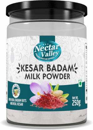 Nectar Valley Kesar Badam Milk Powder Instant Drink Mix - For Hot & Cold Servings