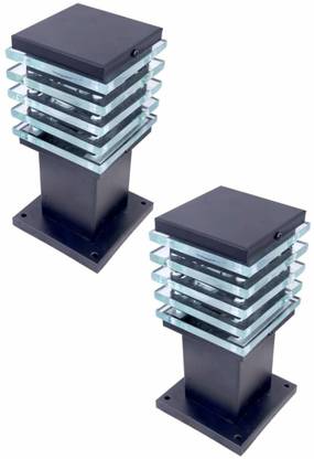 ABD Gate Light Ice Cube Small Black Gate Light Outdoor Lamp