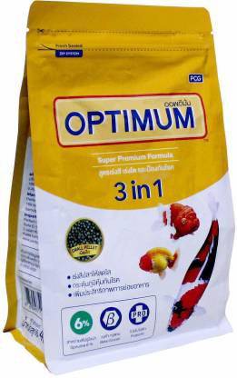 pcg FISH FOOD 3 IN 1 - SPIRULINA 6% 800 GM/IB Sea Food 0.8 kg Dry Adult Fish Food