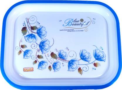 HAK Fiber Tray Standard Size Blue Colour best for serving snakes, tea, coffe etc. Blue Colur pack of 1 Tray