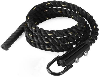 DOLPHY Fitness Exercise Gym Training Climbing Rope for Indoors and Outdoors - 15 ft Black