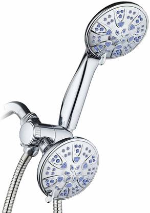 AquaDance Soft Purple : Antimicrobial / Anti-Clog High-Pressure 30-Setting Shower Combo By With Microban Nozzle Protection From Growth Of Mold Mildew & Bacteria For Stronger Shower! 3 Jet Colors Shower Head