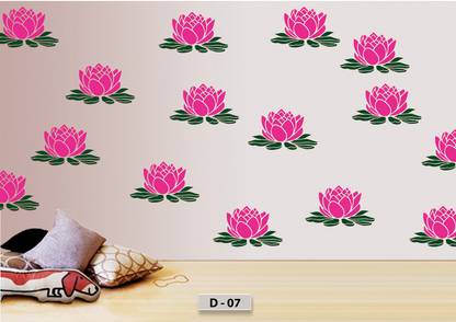 Decorze D-07 Lotus Flower Stencil Stencil