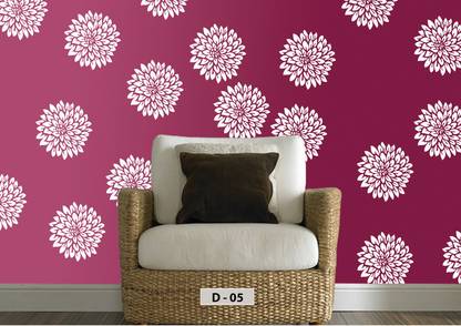 Decorze dahlia flower D-05 dahlia flower Stencil