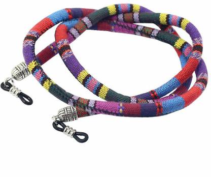 Power Up Colorful Cotton Ethnic Eyeglass Cord Reading Sunglasses Neck Cord Strap Eyewear Retainer Rope Holder 28'' 6mm Strap