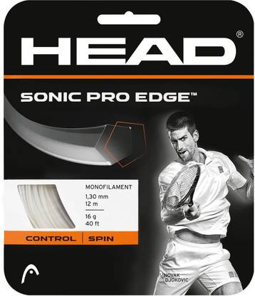Head Sonic Pro Edge Tennis Racquet String 16L (White) 16 Tennis String - 12