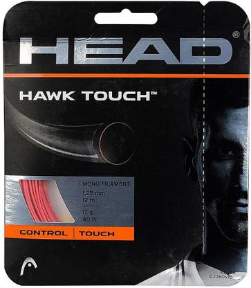 Head Hawk Touch Tennis Racquet String 17L (Red) 17 Tennis String - 12 m