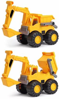 Morgan Sellers 2 in 1 BIG Size Construction Toy JCB & Dumper Combo Truck for Kids