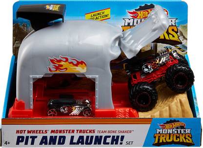 HOT WHEELS Monster Trucks Team Bone Shaker Pit and Launch Set