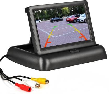 EliteAuto 4.3" Digital TFT LCD Foldable/Car Rearview Reverse Security Monitor Screen Parking Backup Camera/16:9 High Definition Display Rearview Monitor (Foldable Screen) Vehicle Camera System Black LCD