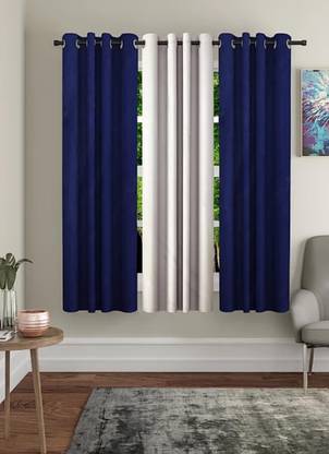 Flipkart SmartBuy 153 cm (5 ft) Polyester Window Curtain (Pack Of 3)