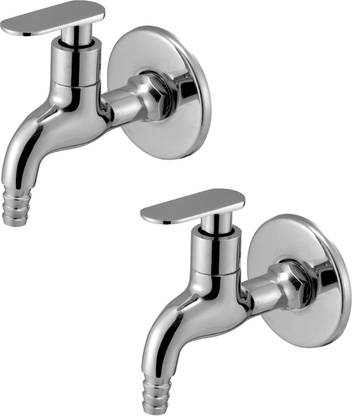 Prestige Slim Nozzel Bib Cock Pack Of 2 Finish Chrome platet Tap Made Of Brass Faucet Bib Cock Bathroom Tap Nozzle Cock Faucet