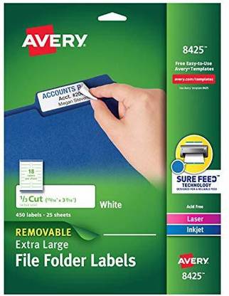 avery Plastic File Folder Labels