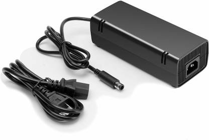 JAYJIT Xbox 360 E Power Supply, AC Adapter Power Brick with Power Cord for Xbox 360 E Console 100-240V Auto Voltage Low Noise Version -Built in Silent Fan Gaming Adapter