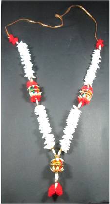 साल्वुसपप सलूशन Artificial Flowers Garland Pooja Haar Mala for Idol-8 Inches, Mala for God, Pooja Mala प्लास्टिक हार