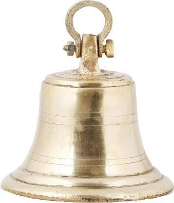 OgCombo 1 kg near hindu temple Temple Ghanta Bell Heavy Brass Meta Brass Pooja Bell