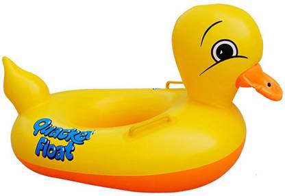 Maxigo Inflatable Yellow Pool Float Rubber Duck for Kids, Baby Floats with Floating Raft, Baby Shower Bath Seat Tub, Durable Summer Pool Toy, Water Fun Game Toys For Starting Swimming Learning Baby Kids Swim Floatation Belt