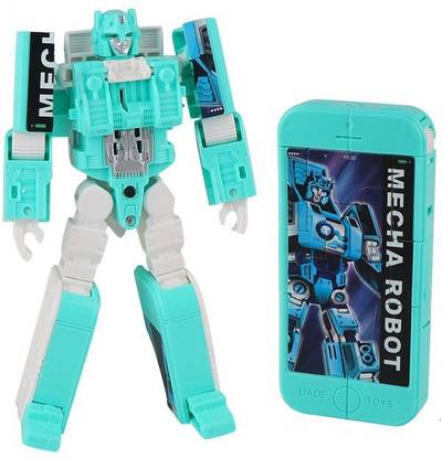 SaleOn 2in1 Robot to Phone Deformation Electronic Cell Phone Transformation Robot Phone Model Action Figures with Music Education Toys for Children