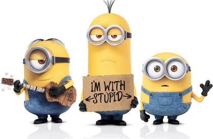 Minions Cartoon Painting Poster Waterproof Canvas Print for Kids Room,Home Decor || bt1408-3 Fine Art Print