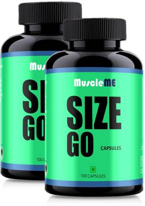 MuscleMe Size Go Capsules - 100 - Combo Pack of 2 EAA (Essential Amino Acids)