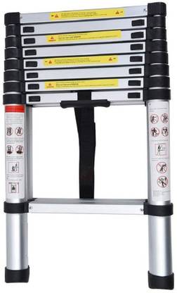 CLICK N HOME Aluminium Telescopic Adjustable & Folding 9 Step Ladder, 2.6 m 8.5 Feet, Height Aluminium Ladder