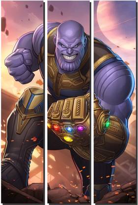 DivineDesigns 56 cm Thanos Pieces Sticker ( Size :- 56 X 89 cm ) Self Adhesive Sticker