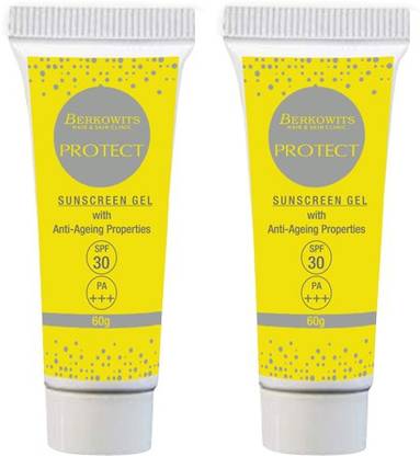 Berkowits Sunscreen - SPF 50 PA+++ Protect- Sunscreen Gel – SPF 30 (One plus One Offer)
