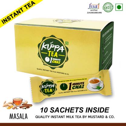 Kuppa Tea INSTANT MASALA TEA SACHETS Spices Instant Tea Box
