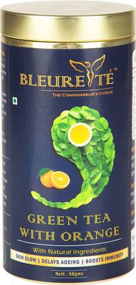Bleuretté Loose Green Tea with Orange Orange Green Tea Tin