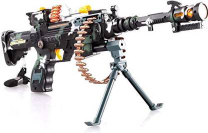 HATELLO World Combat Style Military Toy Gun for Kids with Music & Vibration Guns & Darts