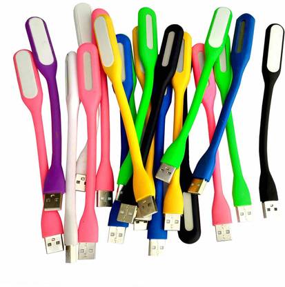 PickTheDeal Combo of 20 Flexible Portable Bendable USB LED Light (Colour May Vary) Flexible LED 20pic USB Cable