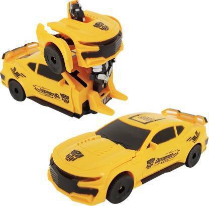 Beebom Mini Robot to Car Converting Transformer Toy For Kids (Yellow)