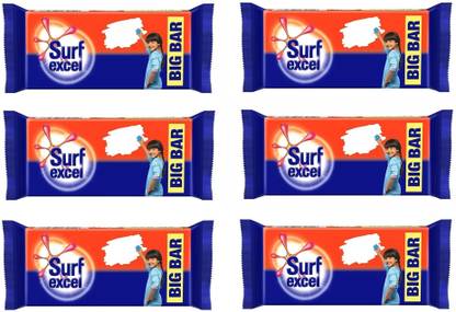 Surf excel STAIN REMOVAL BAR 250 GM SURFF EXCELL , PACK OF 6 Detergent Bar