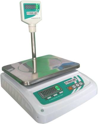 Weigh Care 35 KG TABLE TOP DIGITAL WEIGHING SCALE METAL LED GREEN DISPLAY 2G ACCURACY Weighing Scale