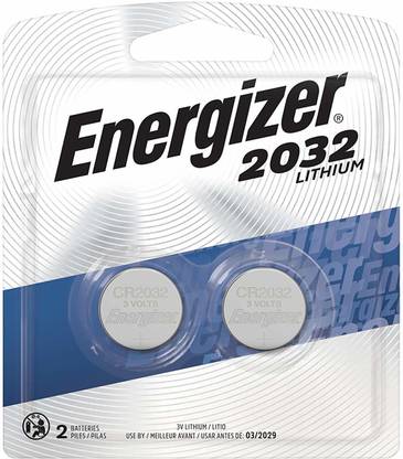 Energizer Watch/Electronic Batteries, 3 Volts, 2032, 2 batteries (Lithium Button Cell)  Battery
