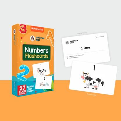 spartan kids Numbers Jumbo Flash Cards Easy & Fun way of Learning-1yr-6yr Kids