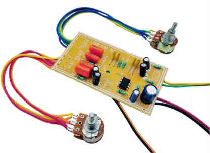 Creative Tech BT-4558 Amp Filter Bass Treble Control, Tone Control BT Board for Bass Boost, Bass Treble Board Electronic Components Electronic Hobby Kit