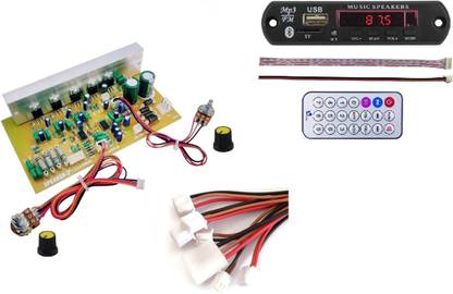 Creative Hub Bluetooth FM USB AUX Card MP3 Stereo Audio Player Decoder Module Kit for 5.1-6.1 Amplifier Board Kit Electronic Components Electronic Hobby Kit