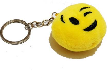 MALIK Blink Eye Emoji Smiling Face FOR BOYS AND GIRLS PACK OF 1 Key Chain