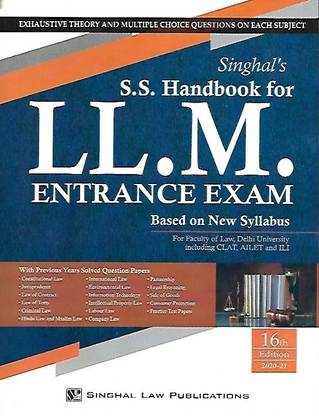 Singhal's S.S. Handbook For LL.M. Entrance Exam (Based On New Syllabus)