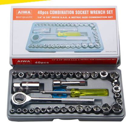 kariox 40 Pcs Socket Wrench Tool Kit Socket Set Socket Set