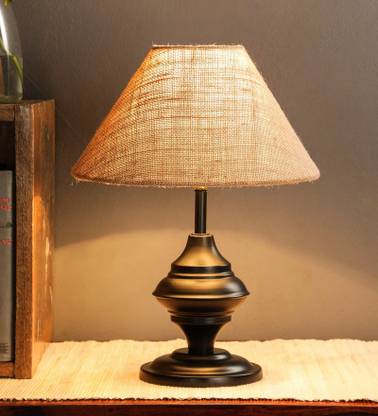 foziq 10" Natural Fiber Table Lamp