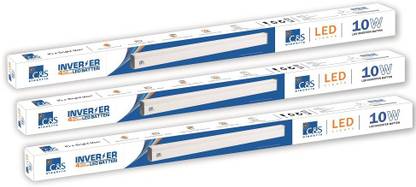 C&S ELECTRIC LED Inverter,Rechargeable,Emergency Batten 10 W White Pack of 3 10 W 30 cm Tube Light
