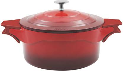 TREO Die Cast Cookware With Silicon Handle Grip Cook and Serve Casserole
