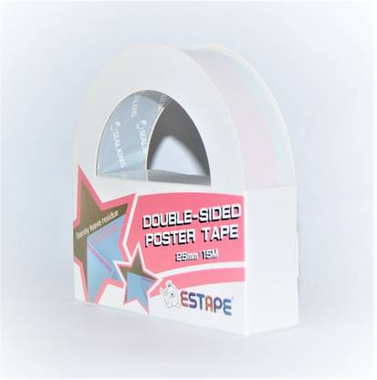 ESTAPE Double Sided Poster Tape handheld Double Sided Poster Tape (Easy to Use/Easy to Peel/All General Purpose) (Manual)