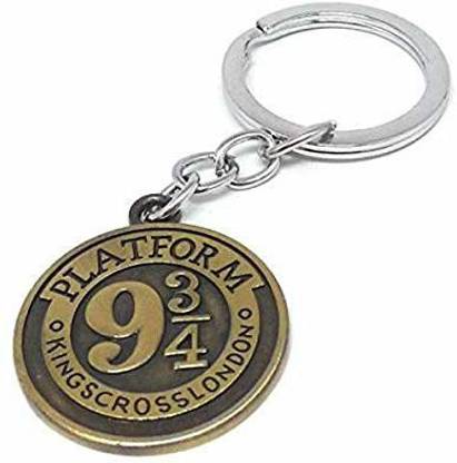 PA08Prise Platform 9 3/4 Logo Harry Potter Round Collection Keychain Key Chain