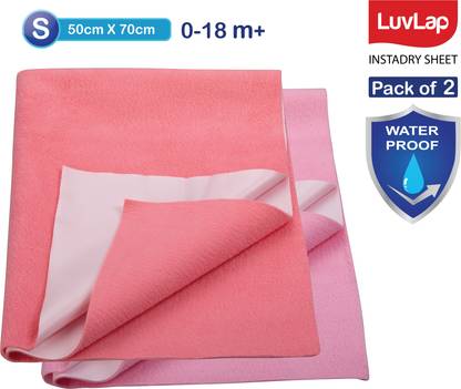 LuvLap Instadry Extra Absorbent Dry Sheet / Bed Protector, 0m+ - Small 50 x 70cm