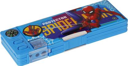 SKI 1603 Double sided Magnetic Pencil Box with SPIDERMAN image SPIDERMAN Art Plastic Pencil Box